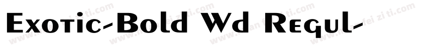 Exotic-Bold Wd Regul字体转换